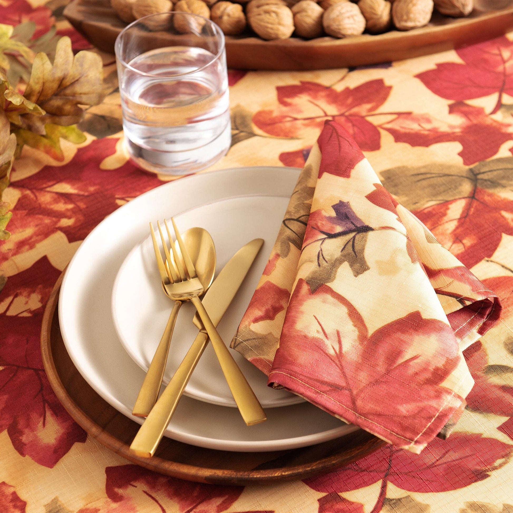 Elrene Autumn Leaves Fall Printed Napkins, Set of 8 - Multi