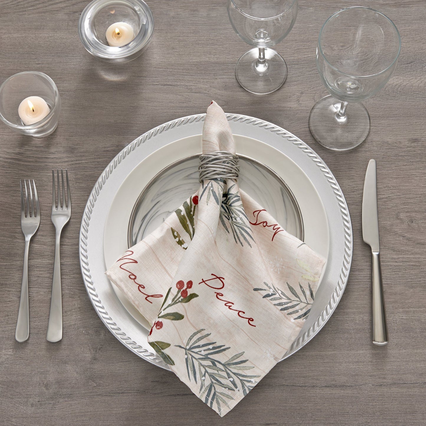 Holiday Tree Trimmings Napkins, Set of 4