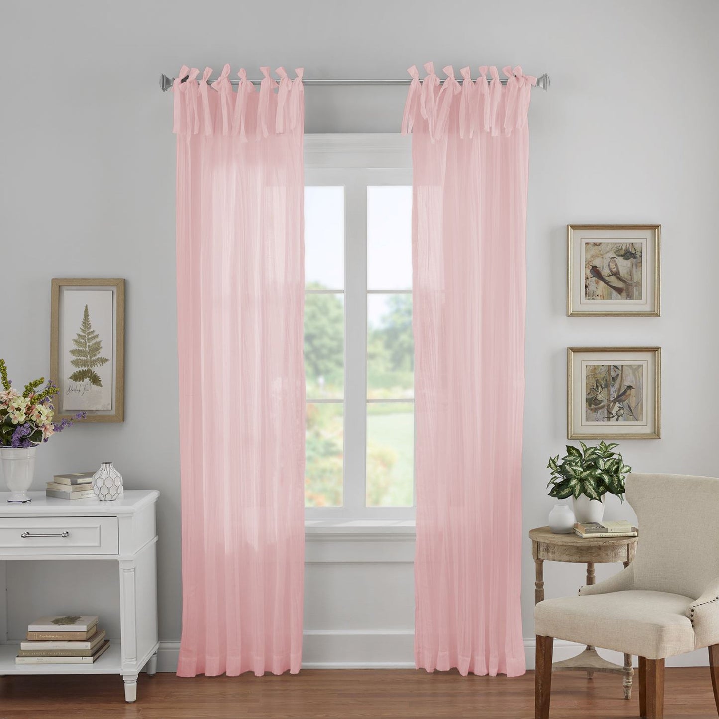 Jolie Semi-Sheer Tab Top Window Curtain