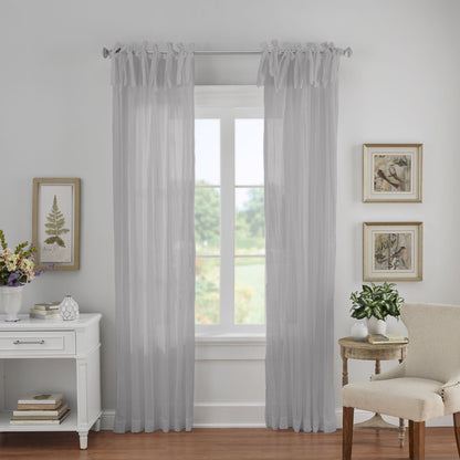 Jolie Semi-Sheer Tab Top Window Curtain