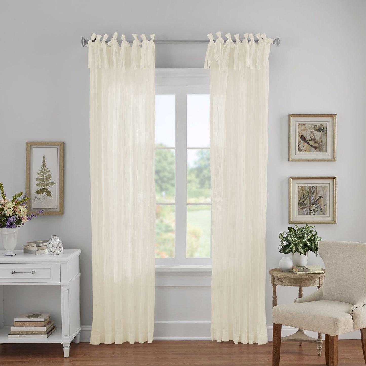 Jolie Semi-Sheer Tab Top Window Curtain