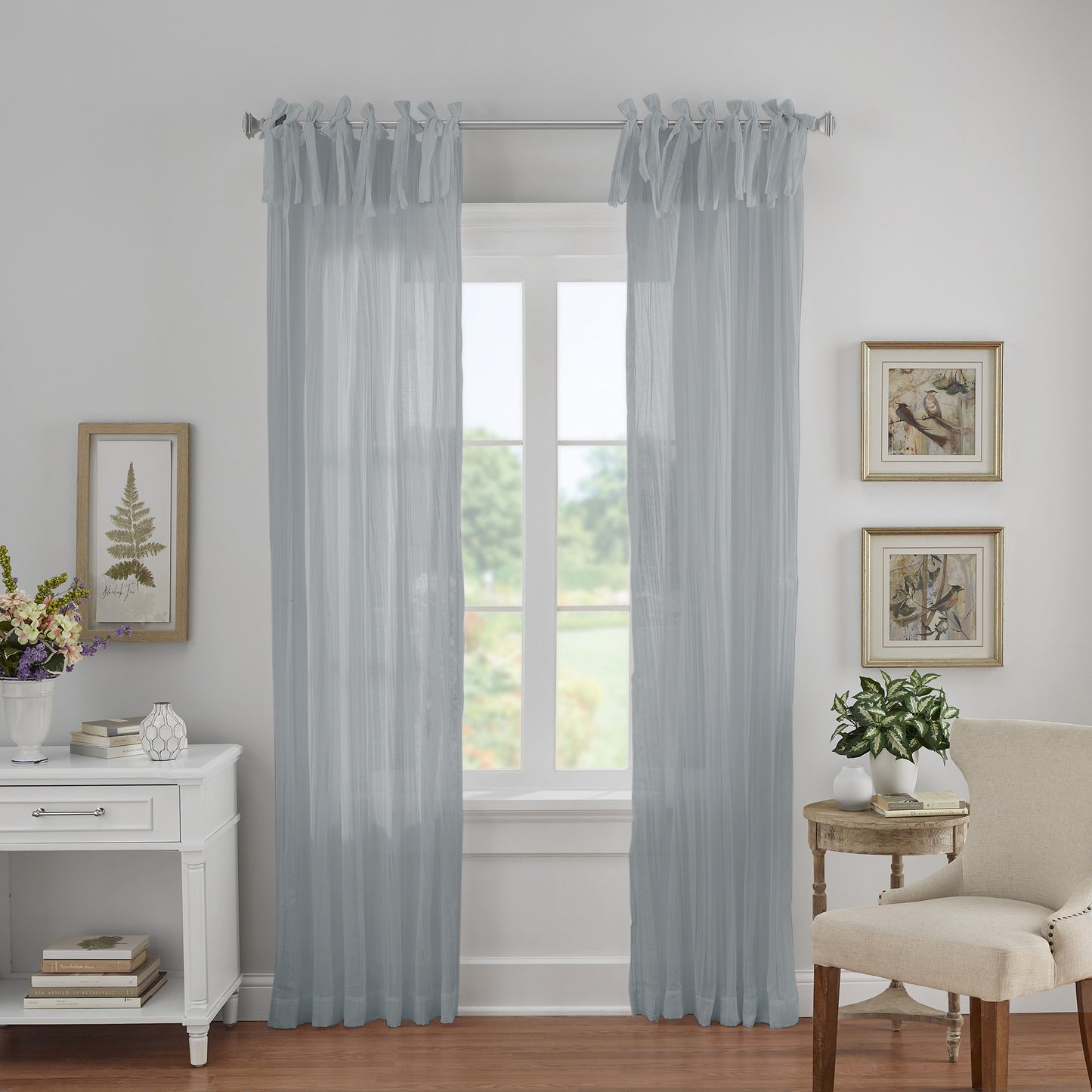 Jolie Semi-Sheer Tab Top Window Curtain