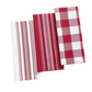 Farmhouse Living Stripe and Check Kitchen Towels, Set of 3