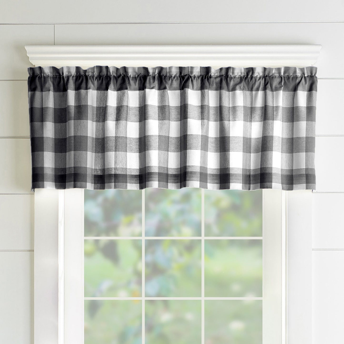 Farmhouse Living Buffalo Check Kitchen Window Collection