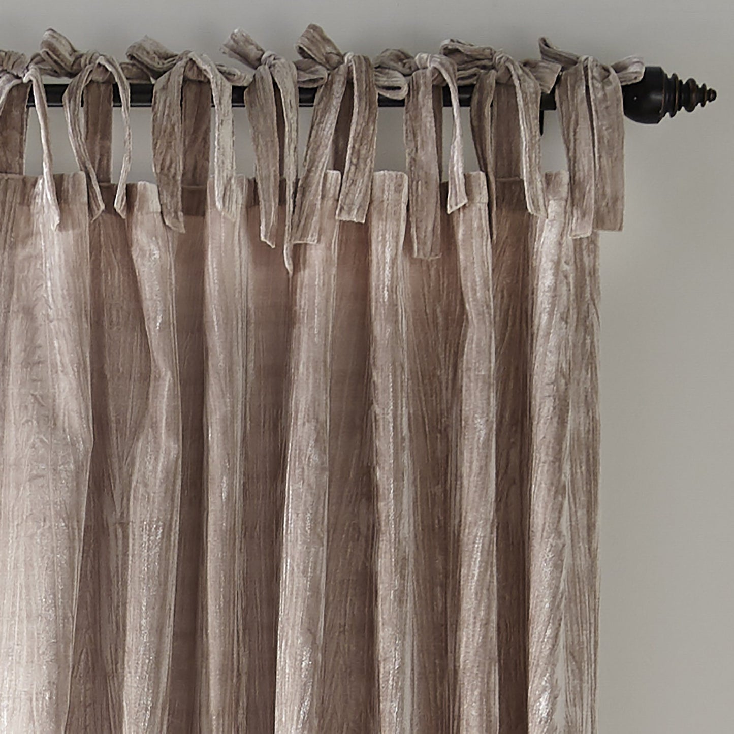 Korena Tie-Top Crushed Velvet Window Curtain-Elrene Home Fashions