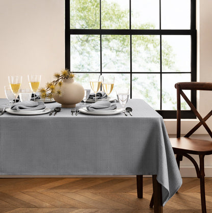 Laurel Solid Texture Water and Stain Resistant Tablecloth