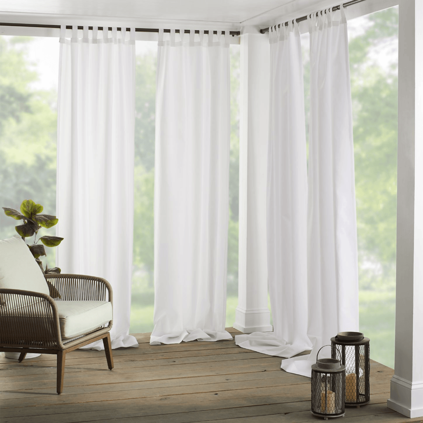 Matine Tab-Top Indoor/Outdoor Window Curtain Panel - Clearance