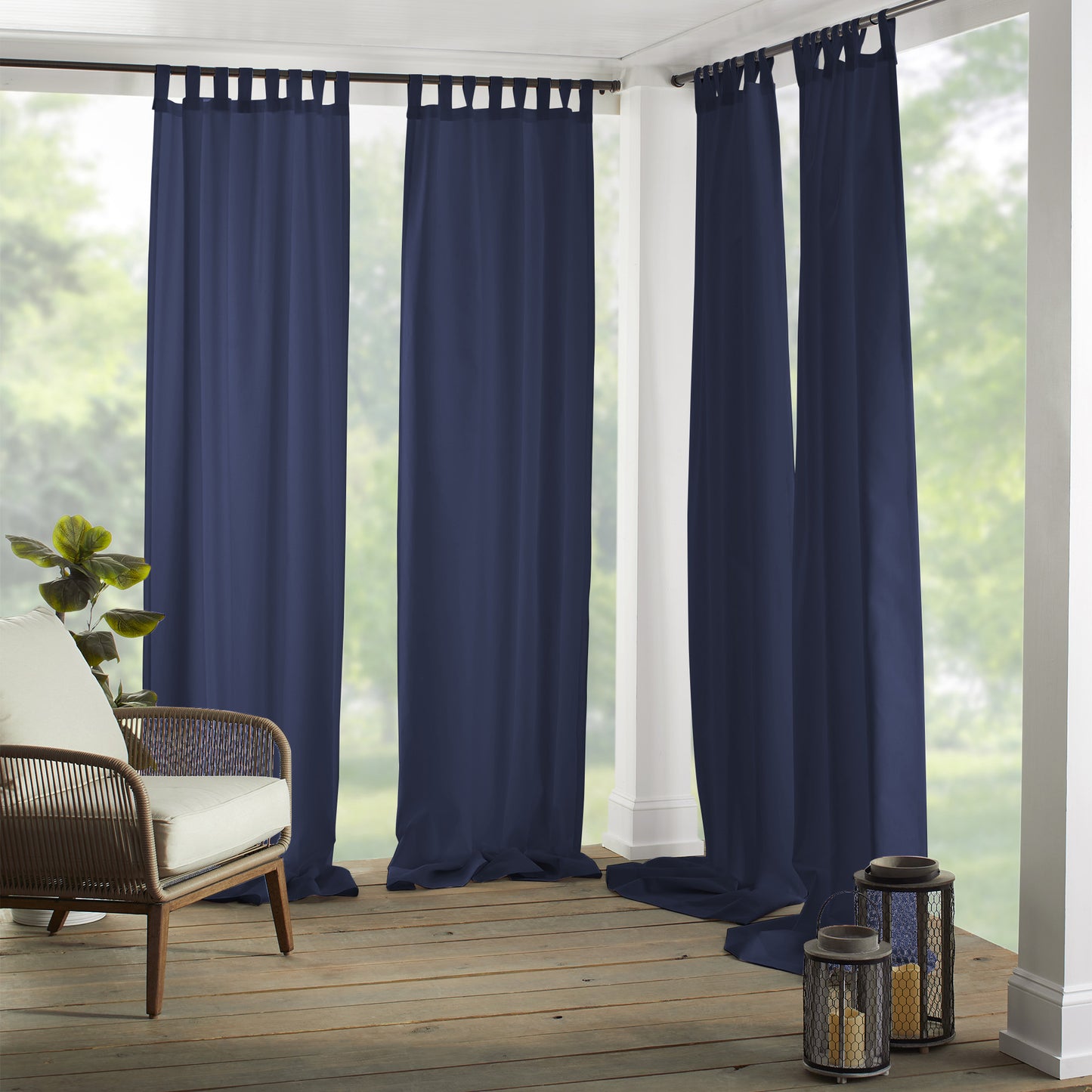 Matine Tab-Top Indoor/Outdoor Window Curtain Panel - Clearance