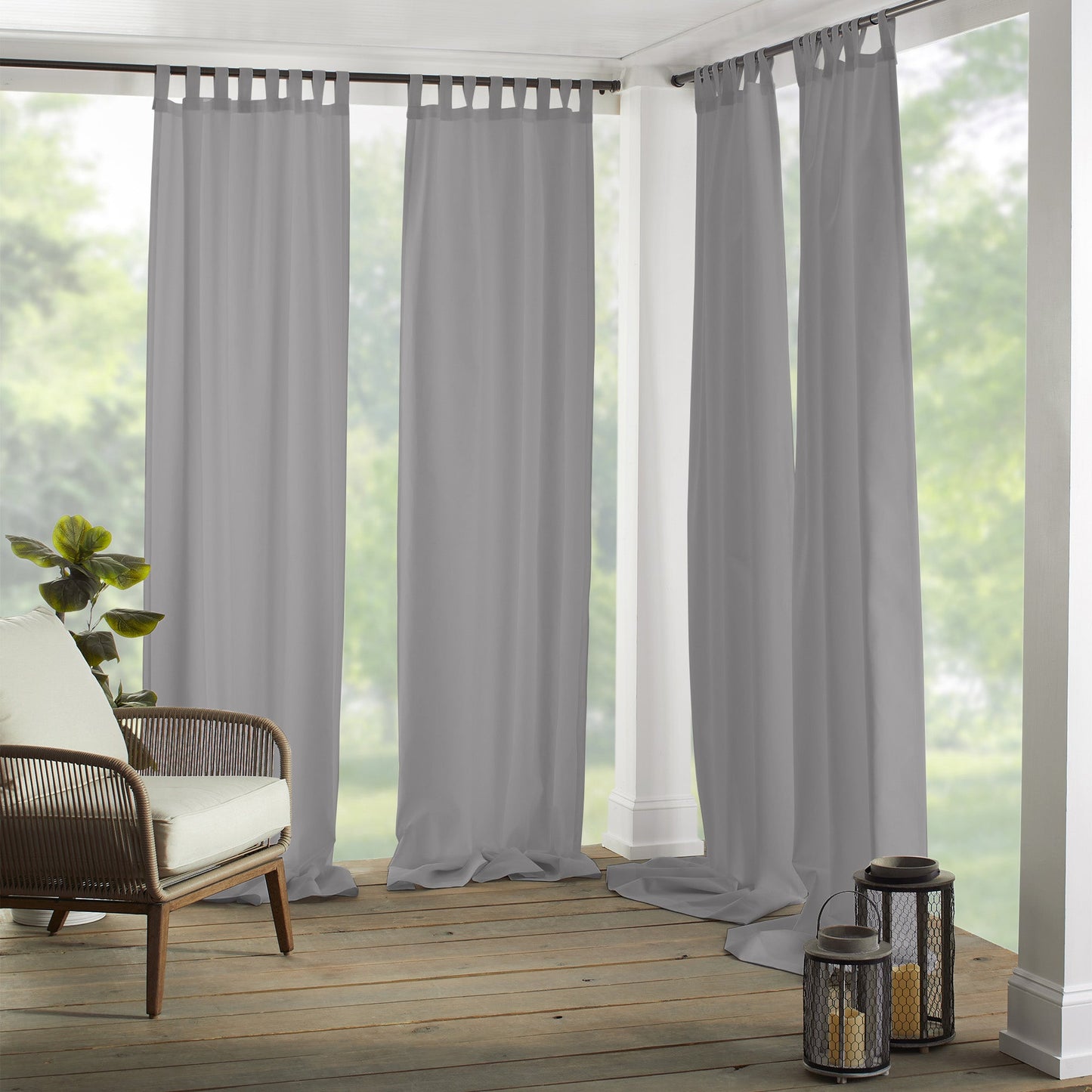 Matine Tab-Top Indoor/Outdoor Window Curtain Panel - Clearance