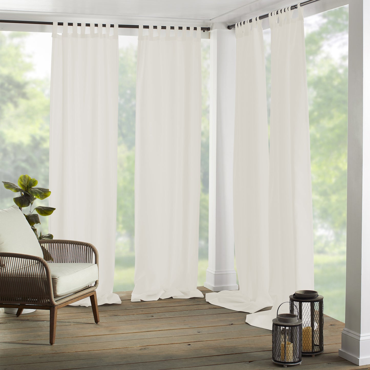 Matine Tab-Top Indoor/Outdoor Window Curtain Panel - Clearance