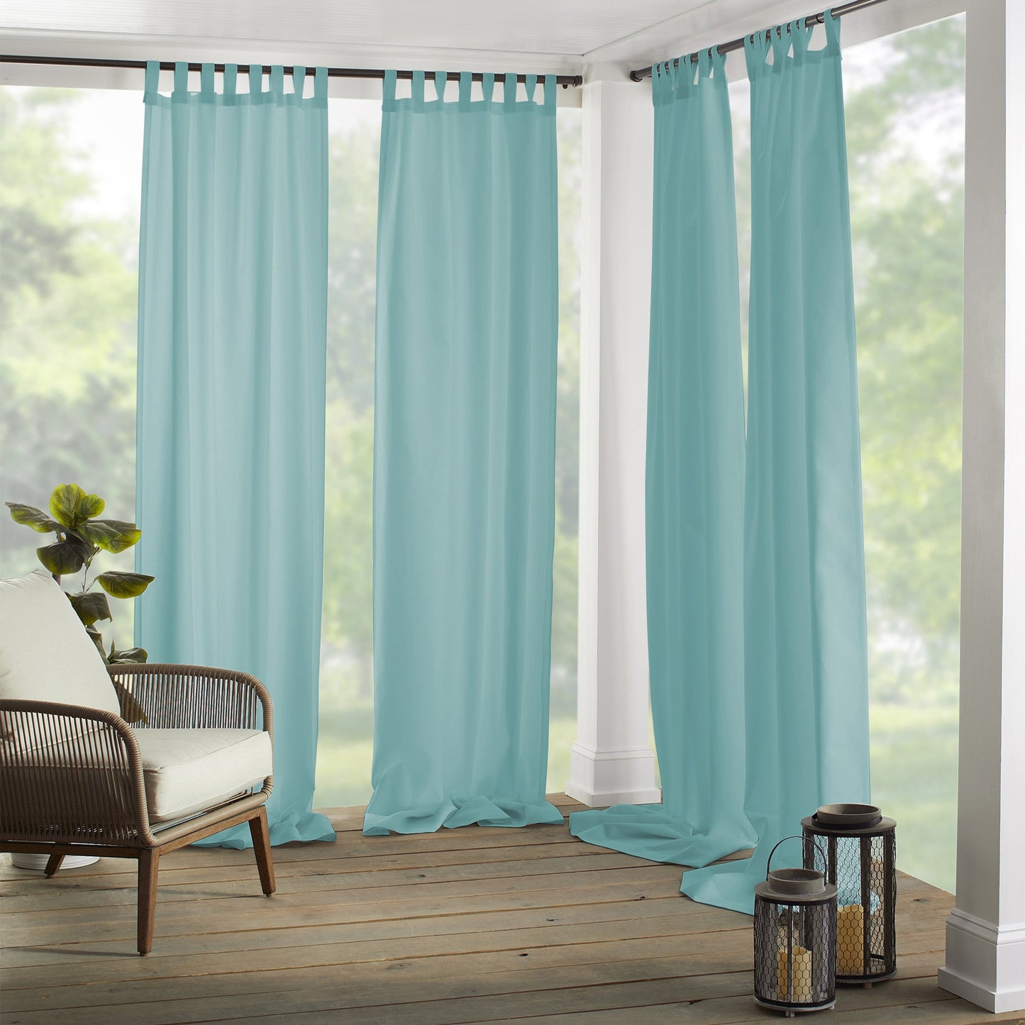 Matine Tab-Top Indoor/Outdoor Window Curtain Panel - Clearance