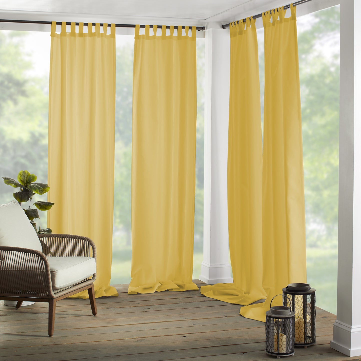 Matine Tab-Top Indoor/Outdoor Window Curtain Panel - Clearance