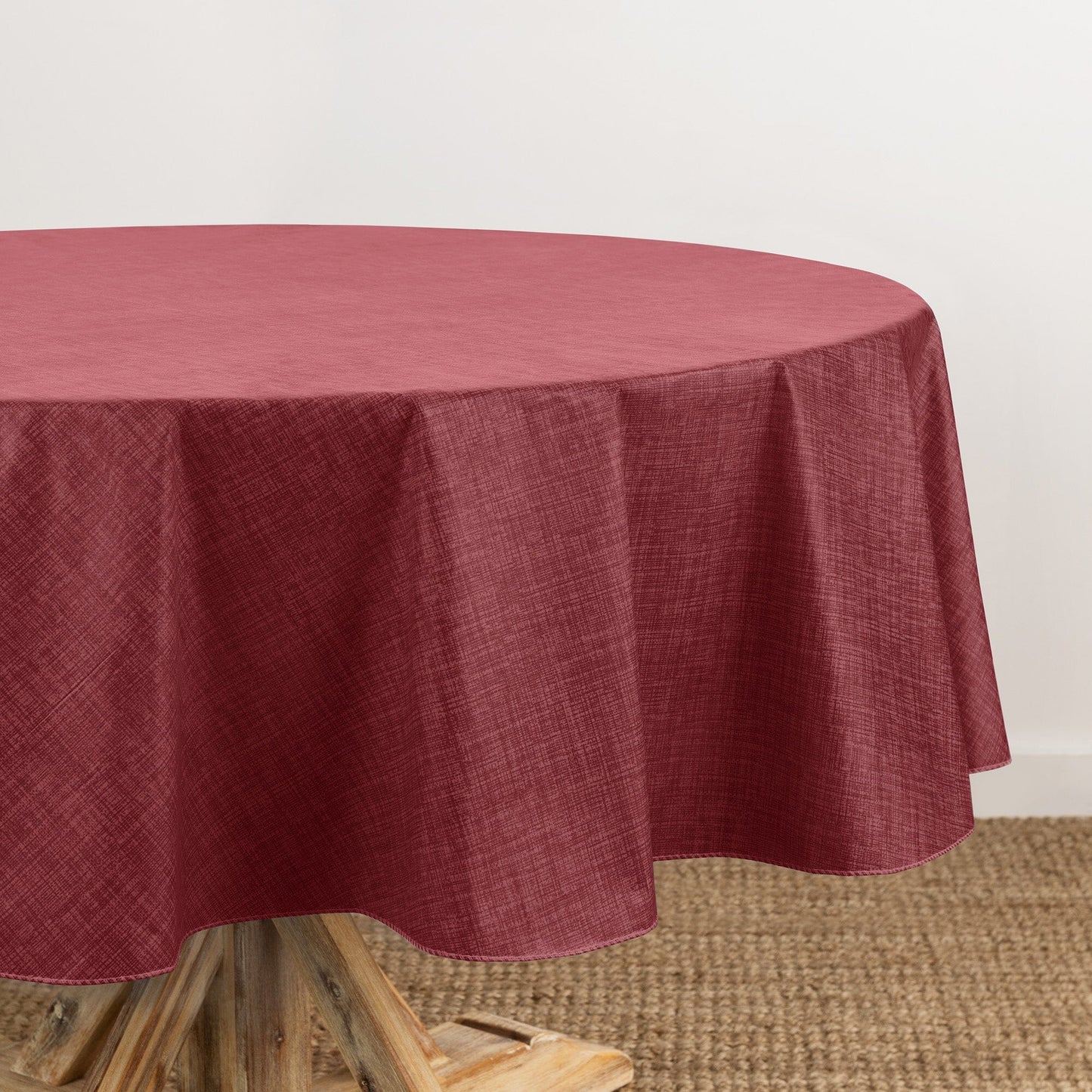 Monterey Linen Texture Vinyl Indoor/Outdoor Tablecloth