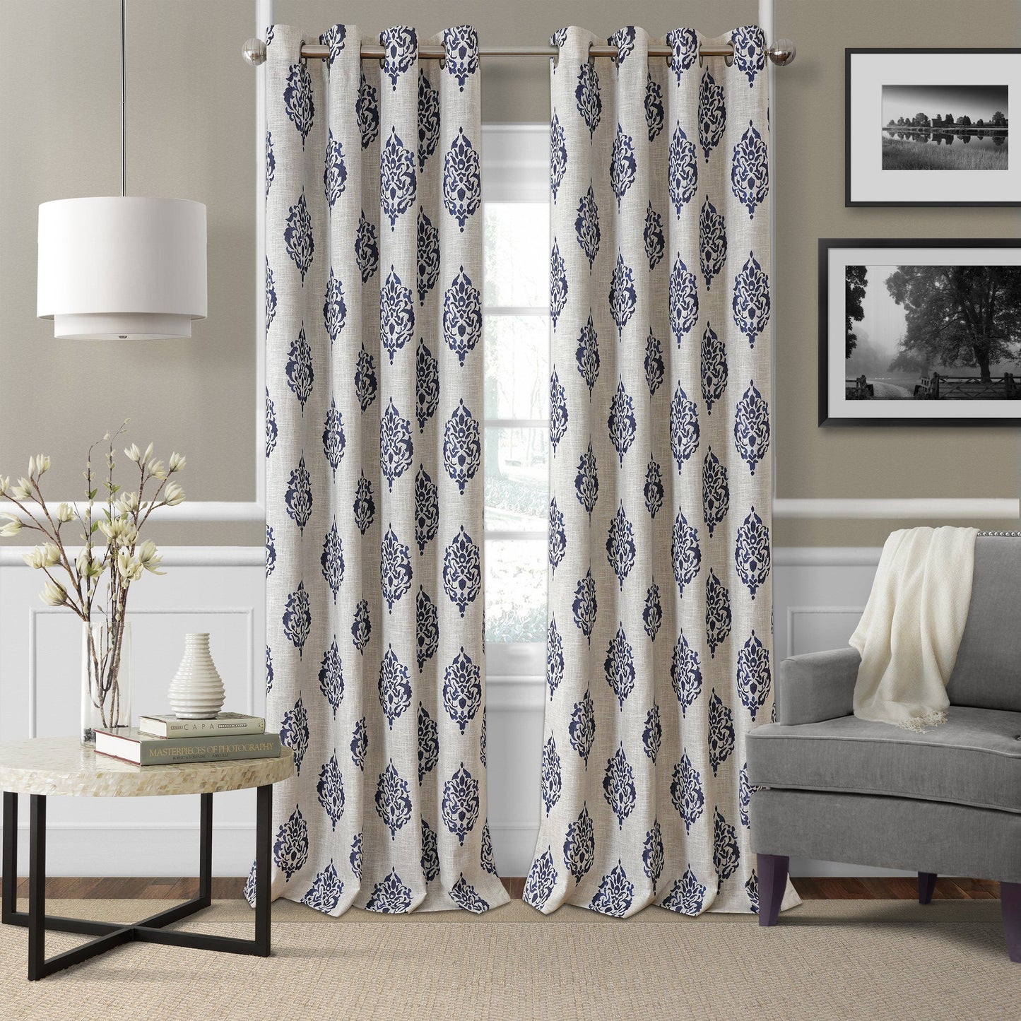 medallion window curtain panel