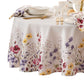 Poppy Wildflower Bordered Tablecloth