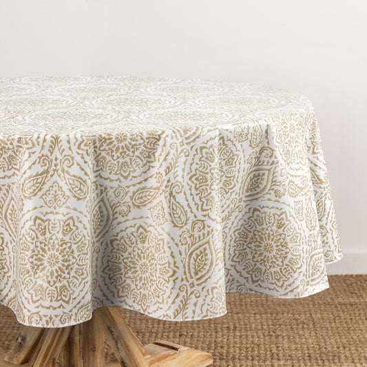 Mantel interior/exterior de vinilo estampado Savannah Boho Paisley