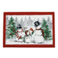 Snowman Winterland Holiday Snowflake Placemat, Set of 4-Elrene Home Fashions