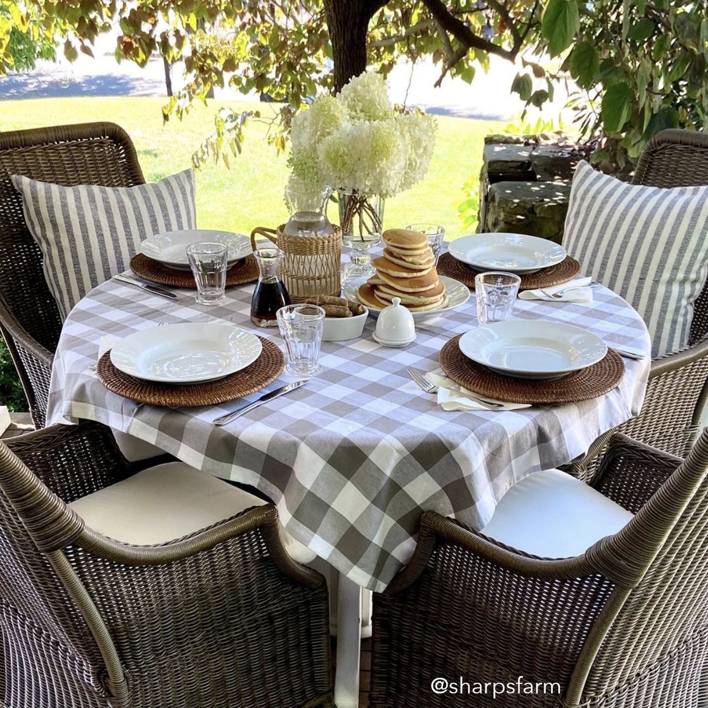 Farmhouse Living Buffalo Check Tablecloth