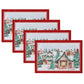 Storybook Christmas Village Holiday Placemat Set of 4