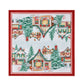 Storybook Christmas Village Holiday Napkin Set of 4