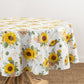 Sunflower Season Vintage Floral Printed Vinyl Indoor/Outdoor Tablecloth