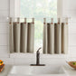 Tucker Solid Button Window Tier Set & Valance-Elrene Home Fashions