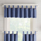 Tucker Solid Button Window Tier Set & Valance-Elrene Home Fashions