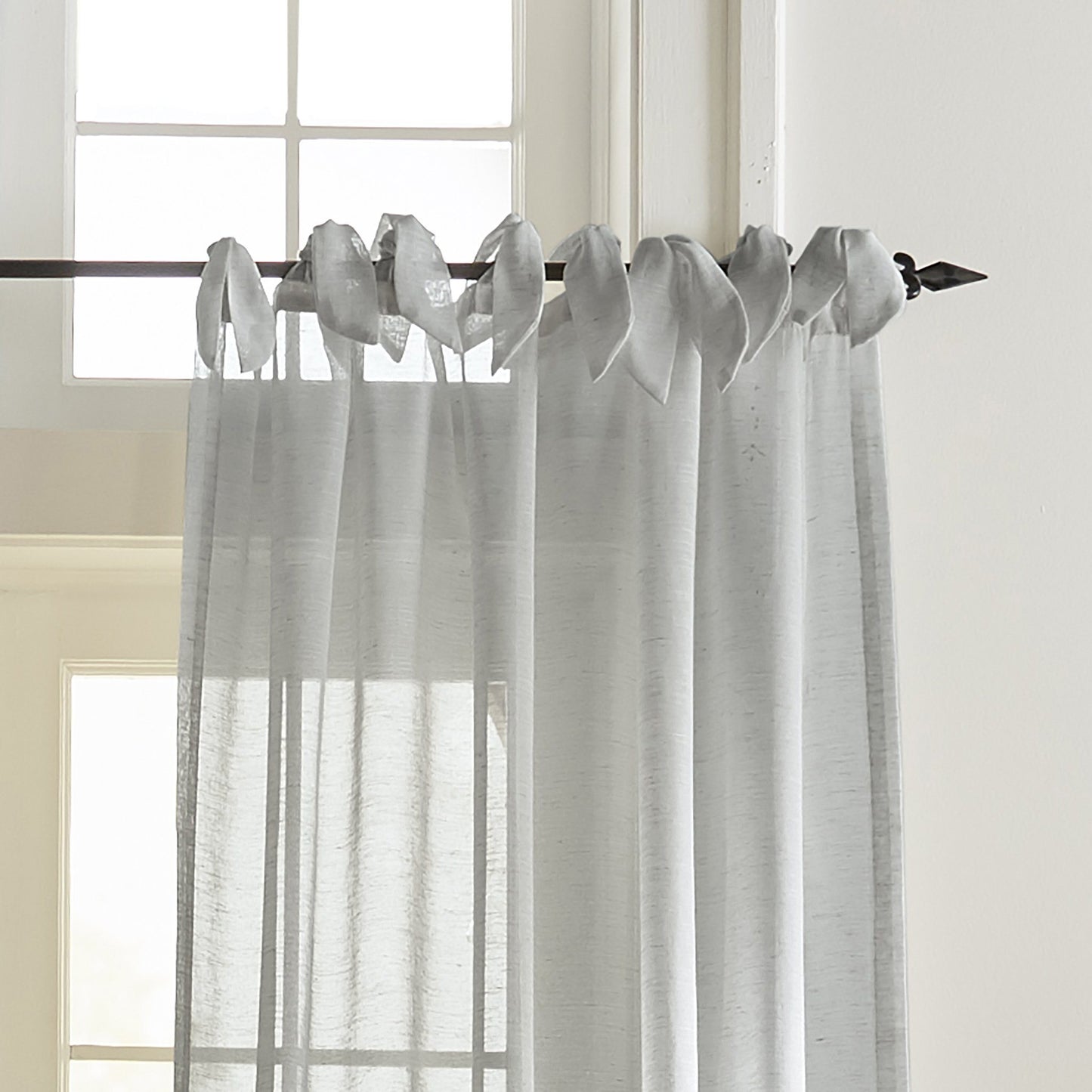 Vienna Tie-Top Sheer Window Curtain-Elrene Home Fashions