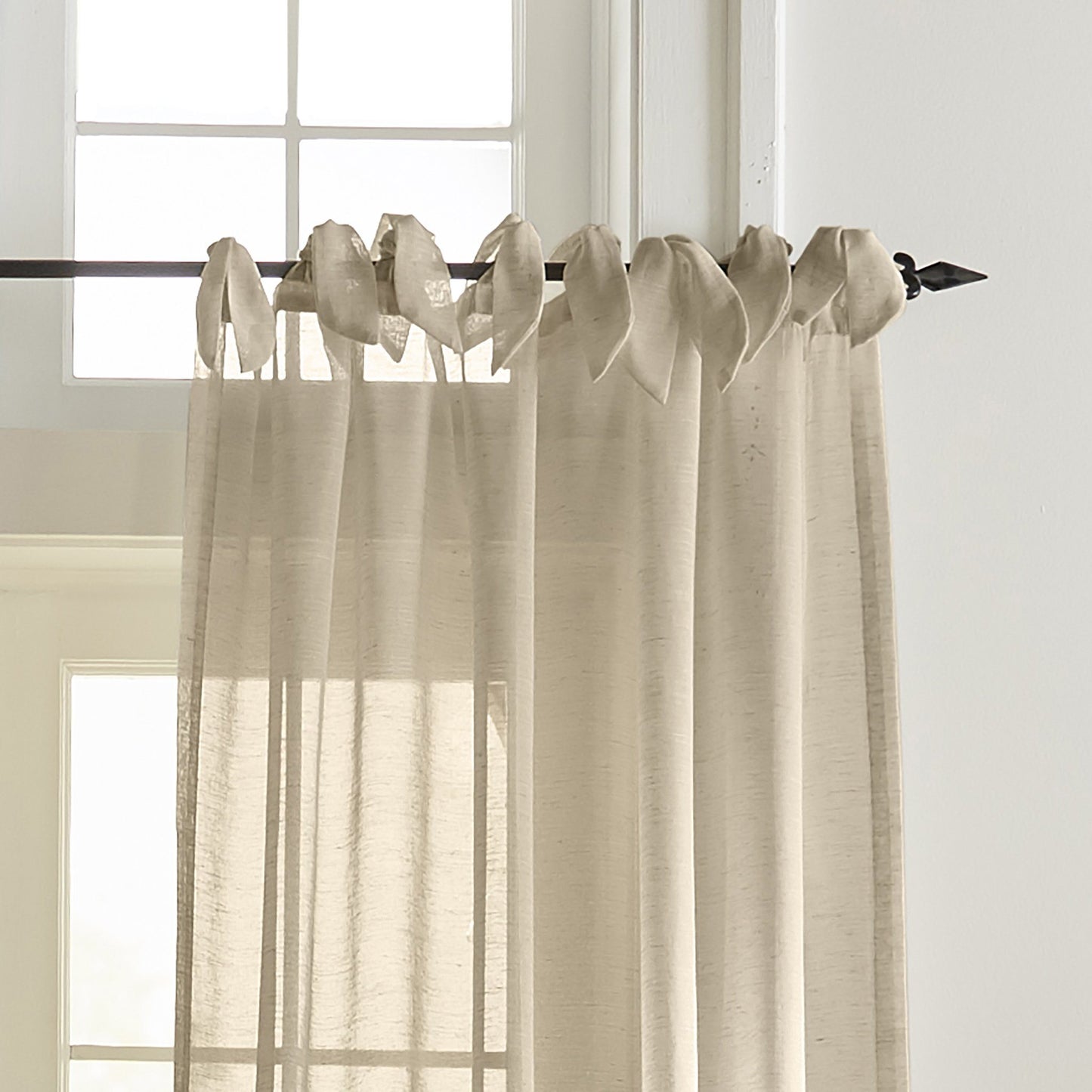Vienna Tie-Top Sheer Window Curtain-Elrene Home Fashions