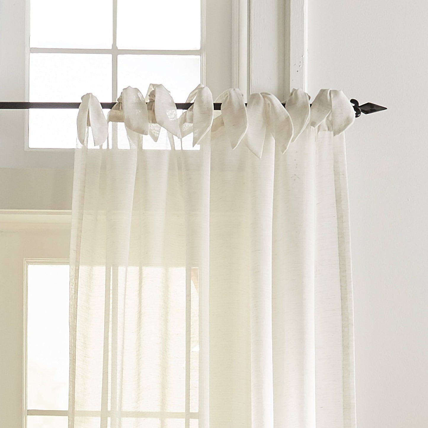 Vienna Tie-Top Sheer Window Curtain-Elrene Home Fashions