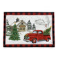 Vintage Christmas Tree Farm Holiday Placemat, Set of 4-Elrene Home Fashions