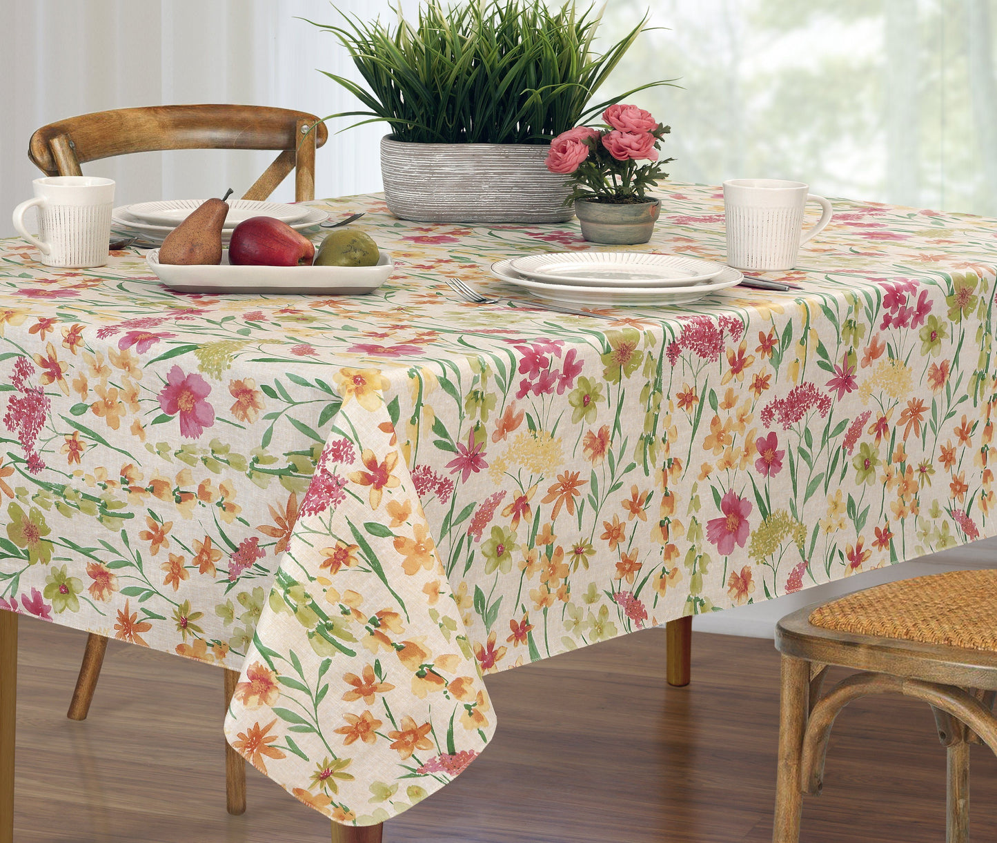 Mantel de vinilo con flores silvestres - Liquidación