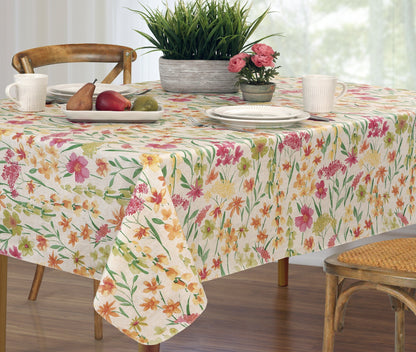 Wildflower Floral Vinyl Tablecloth - Clearance