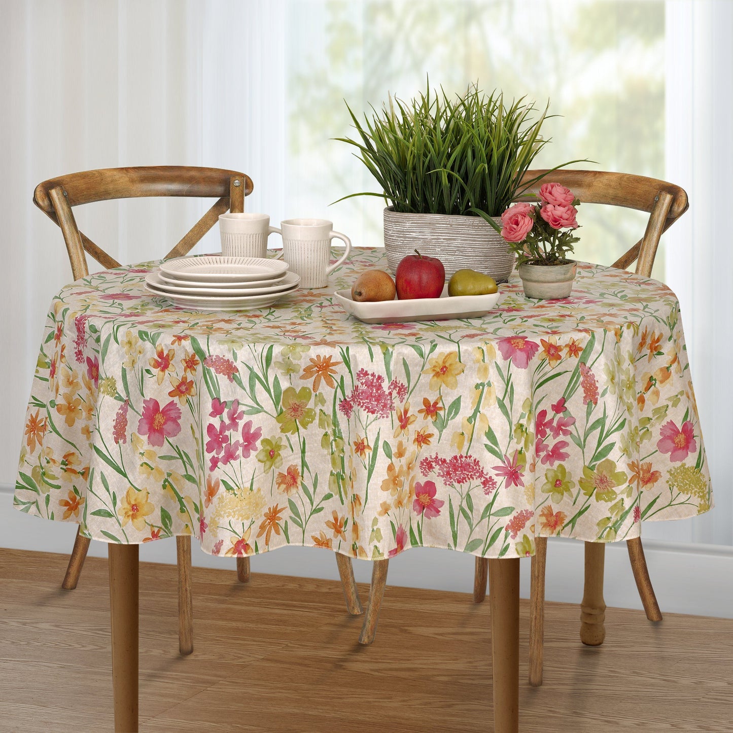 Mantel de vinilo con flores silvestres - Liquidación