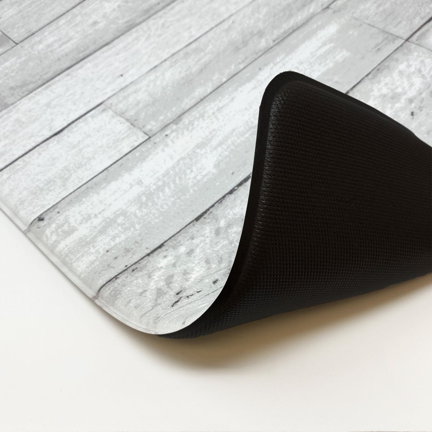 Farmhouse Living Faux Wood Grain Rustic Comfort Anti Fatigue Kitchen Mat-Elrene Home Fashions