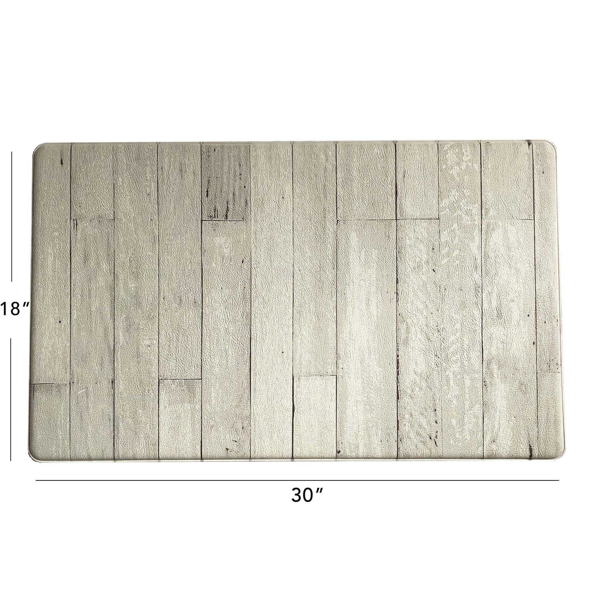 Farmhouse Living Faux Wood Grain Rustic Comfort Anti Fatigue Kitchen Mat-Elrene Home Fashions