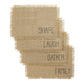 Farmhouse Living Sentiments Burlap Placemats, Set of 4