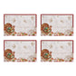 Holiday Turkey Bordered Fall Placemat, Set of 4